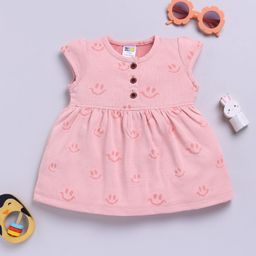 YK X Tinyo Girls Printed Flutter Sleeve A-Line Dress-image-44