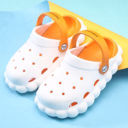 Babyoye Clogs with Back Strap Closure - White-3