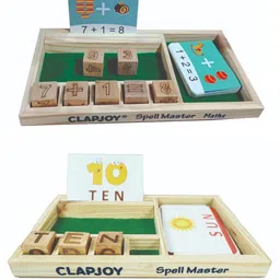 Clapjoy Spell Master and Math Master Combo for Kids Learning Game with Flash Cards Montessori Learning Educational Toy for Kids-picture-26