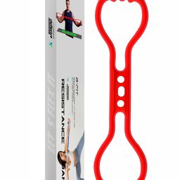 Jaspo B-Fit Fitness Resistance Band for Stretching | Workout | Gym | Exercise | Pilates  Made of Superior Latex Material Suitable Both for Home & Gym Exercises (Red)-image-12