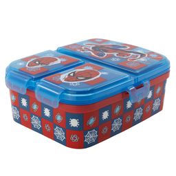 Disney by Gluman Partition Lunch Box  with Snap Lock Closure & Spiderman Print - Maroon-15