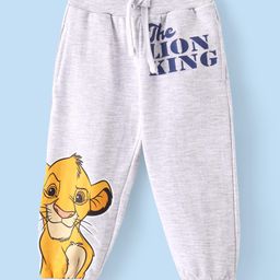 Babyhug Disney Cotton Looper Full Length Track Pants with The Lion King Graphics - Grey-image-20