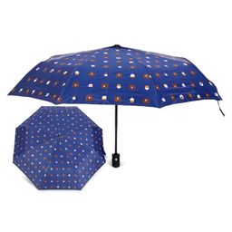 Bear Printed Free Size Umbrella - Blue-26