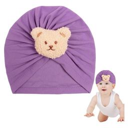 Babymoon Bear Detailed Turban Knot Cap - Purple-image-58