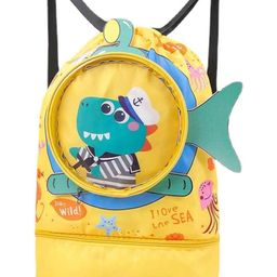 New Pinch Children's swimming bag dry and wet separation waterproof storage bag children's sports portable cute cartoon beach backpack (YELLOW) design may vary-27
