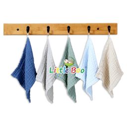 Little Boo Premium 6 Layered Ultra Soft Muslin Cotton Wash Cloth / Napkin - Pack of 5(Solid Color)-picture-28