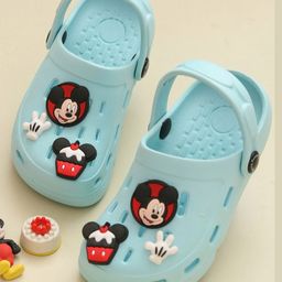 Yellow Bee Disney Mickey & Friends Featuring Character Applique Detailed With Slingback Perforated Clogs - Light Blue-picture-36