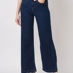 Mast & Harbour Women Wide Leg Clean Look Cropped Jeans-image-48