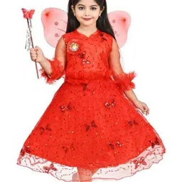 VILLATA FASHION Georgette Fit & Flare Dress-picture-39