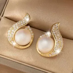 Celestique Korean Pearls Studded Contemporary Studs-61