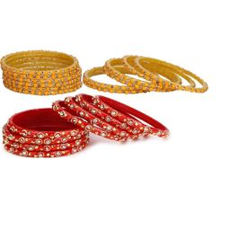 1ST TIME Yellow Alloy Bangle-31