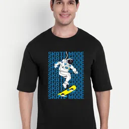BENNY BROOKS Graphic Printed Drop-Shoulder Sleeves Cotton Oversized T-shirt-picture-43