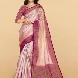 Visit Wear Woven Design Zari Pure Silk Banarasi Saree-image-62