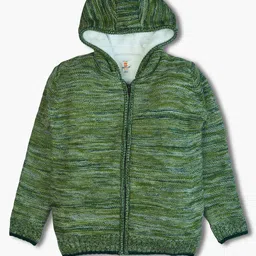 Bodycare Boys Striped Woollen Hooded Long Sleeves Cardigan-image-18