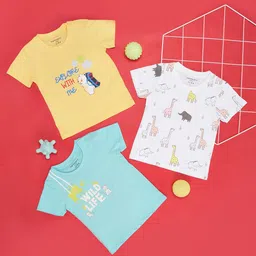 Pantaloons Baby Boys 3 V-Neck T-shirt-image-92