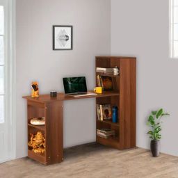 Delite Kom Bliss Acacia Dark Beige Engineered Wood Free Standing Study Table-image-10