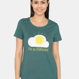 Rosaline by Zivame Green T-Shirt-picture-23