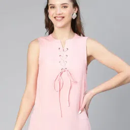 Oxolloxo Peach Linen Regular Fit Top-image-1