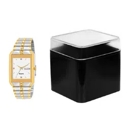 TARIDO Men Stainless Steel Straps Analogue Watch HM_9151White Dial Silver Two-Tone-55
