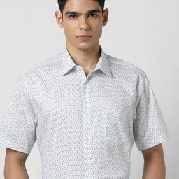 Van Heusen Men Spread Collar Floral Printed Cotton Formal Shirt-picture-26