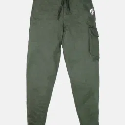Kiddopanti Boys Olive Solid Trackpants-image-47