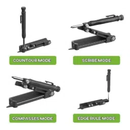 A.D INTERNATIONAL Multi-Function Scribing Tool Aluminium Alloy with Deep Hole Pencil for Tiling, Paving, Stud Walls, Gables, Paneling, Furniture Fitting, 100-CS-153 image 2
