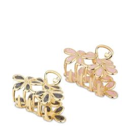 Accessorize London Golden Embellished Hair Clutches - Pack of 2-image-51