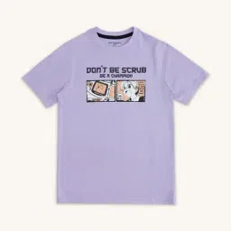 Pantaloons Junior Lilac Cotton Printed T-Shirt-image-26