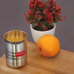 HAZEL Silver Stainless Steel Drinking Water Glass (350ml)-image-55