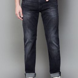 fineblu Men Slim Fit Mid-Rise Heavy Fade Stretchable Jeans-image-100