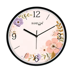 RANDOM Peach-Coloured & Lavender Printed Contemporary Wall Clock-29