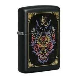 Zippo Black Dragon Design Brass Pocket Lighter-43