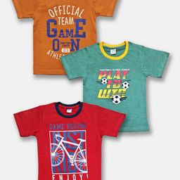 Here&Now X Game Begins Boys Pack Of 3 Assorted Printed Pure Cotton T-shirts-27