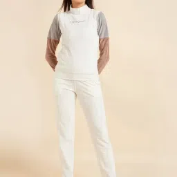 Sweet Dreams White Color-Block Track Suit-picture-34