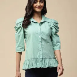 aarke Ritu Kumar Turquoise Shirt-picture-39