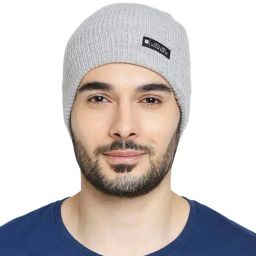 Spykar Grey Textured Beanies-17