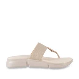 Walkway Women's Beige Thong Sandals-image-34