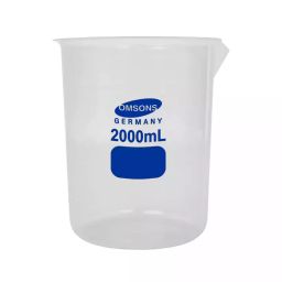 Omsons Germany 2000 ml Clear Polypropylene Beaker Euro Design 583/7 Pack of 6 Pcs-10