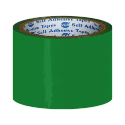 VCR 50 m x 60 mm Biaxially Oriented Polypropylene Green Color Tape, 60 Rolls Per Pack-5