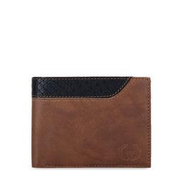 Greywood Men Brown Colourblocked Leather Two Fold Wallet-image-16