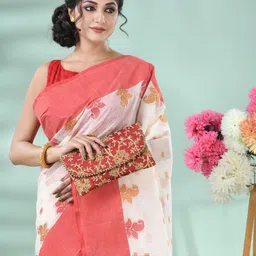 DESH BIDESH Woven Design Pure Cotton Handloom Saree-image-40
