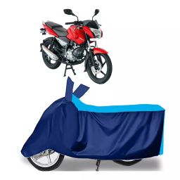 Auto Pearl Two Wheeler Cover for Bajaj Pulsar 135 LS DTS-i - Cyan, Blue-image-77