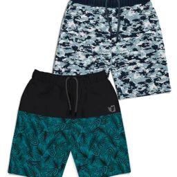 HELLCAT Kids Multi Color Block Shorts (Pack Of 2)-image-98