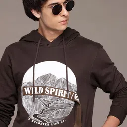 The Roadster Lifestyle Co. Printed Hooded Sweatshirt-image-59