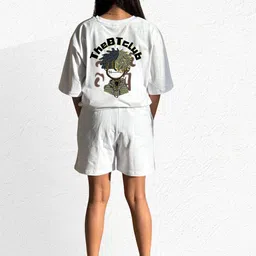 TheBTclub Unisex Oversized Printed T-Shirt With Shorts Co-Ords-image-70