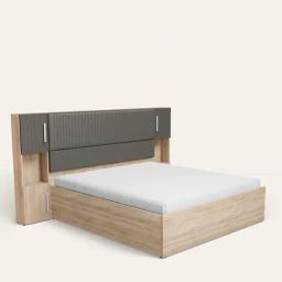 Godrej Interio Upmods Marcel Engineered Wood King Box Bed - Sonoma Oak & Gun Metal, Knock Down-image-80
