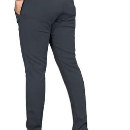 black sand Stylish Men's Formal Slim Fit Trousers with Mid-Rise Design and Lycra Blend Fabric | Solid Pattern, Button Closure | Perfect for Business, Office, and Casual Wear image 2
