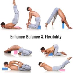 sudsty OLAHRAGA Eva Foam High Density Fitness Home Gym Workout Yoga Block to Support and Deepen Poses (Blue) image 5