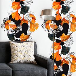 ArtzFolio Printed UV-Resistant Anti-Bacterial Autumn Ginkgo Leaves Peel & Stick Wallpaper-image-24