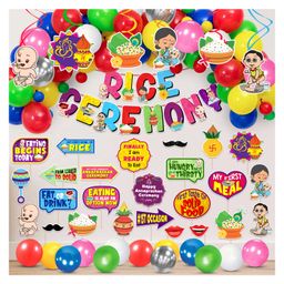 Zyozi Annaprashan Decoration Items Rice Ceremony Decorations Items Baby Photoshoot Props Multicolour - Pack of 59-image-42